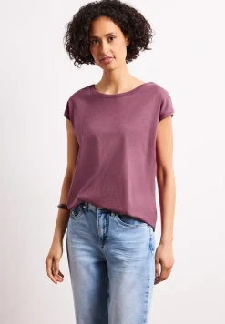 Shirt met boothals en decoratief detail