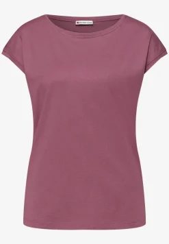 Shirt met boothals en decoratief detail