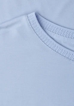Shirt met boothals en decoratieve tape