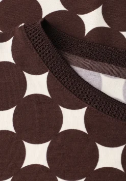 Shirt met boothals en print