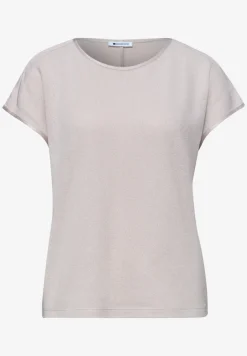 Shirt met boothals en schouderdetails