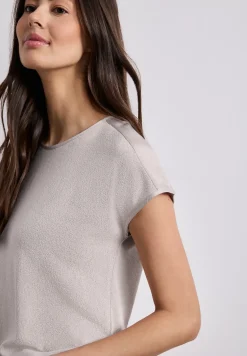 Shirt met boothals en schouderdetails