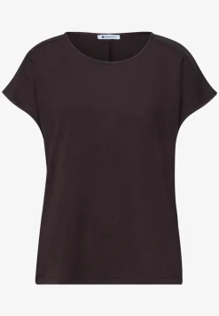 Shirt met boothals en schouderdetails