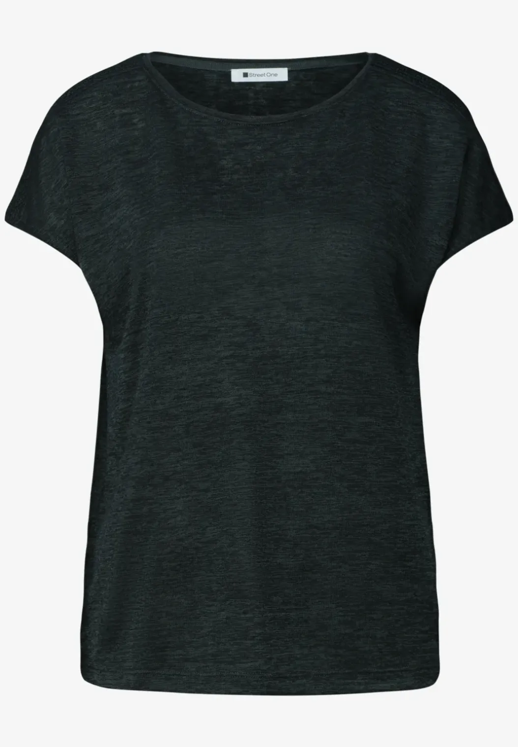 Shirt met boothals en smokdetail