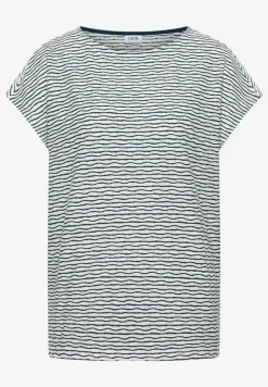 Shirt met boothals en strepen