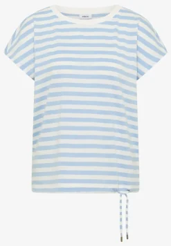 Shirt met boothals en strepen