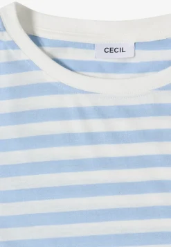 Shirt met boothals en strepen