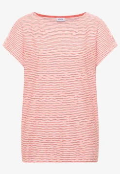 Shirt met boothals en strepen