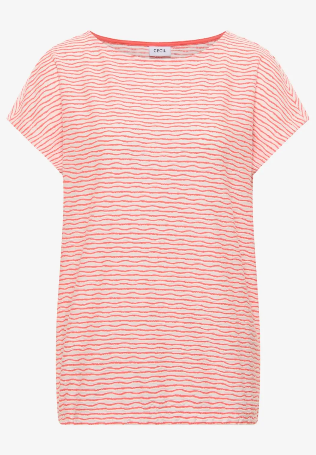 Shirt met boothals en strepen