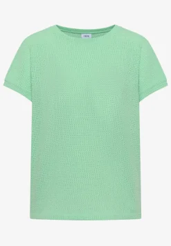 Shirt met boothals in ajour-look