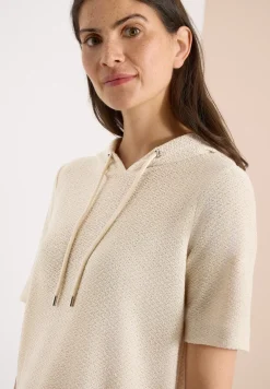 Shirt met capuchon en textuur