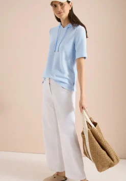 Shirt met capuchon en textuur