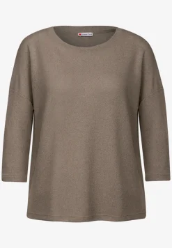 Shirt met gebreide look