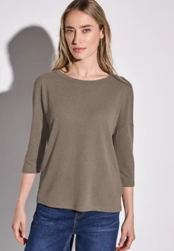 Shirt met gebreide look