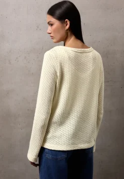 Shirt met gebreide look