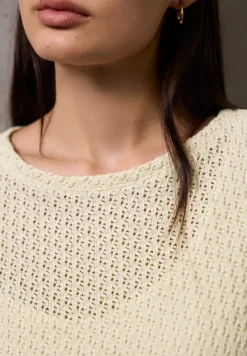 Shirt met gebreide look