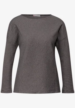 Shirt met geribde structuur