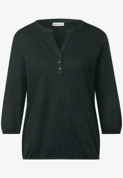 Shirt met gespleten hals