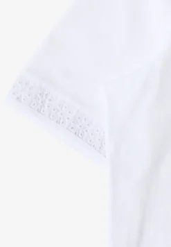 Shirt met gespleten hals en haakband