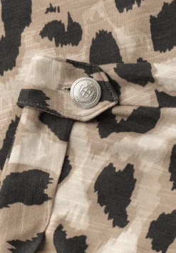 Shirt met hangende schouders en leopatroon