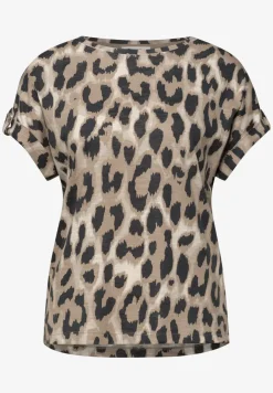 Shirt met hangende schouders en leopatroon