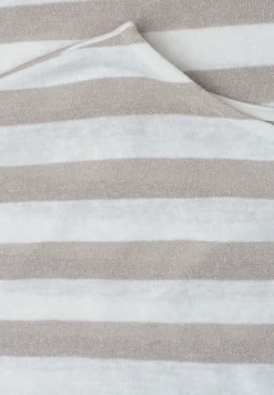 Shirt met hangende schouders, strepen en glitter