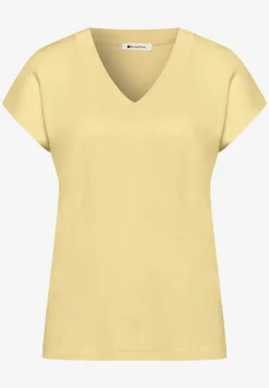 Shirt met hangende schouders en V-hals