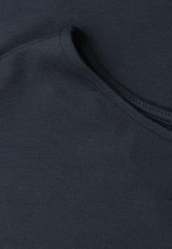 Shirt met hangende schouders en boothals