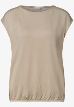 Shirt met hangende schouders en boothals