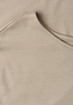 Shirt met hangende schouders en boothals