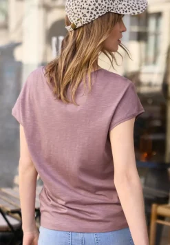 Shirt met hangende schouder in jersey