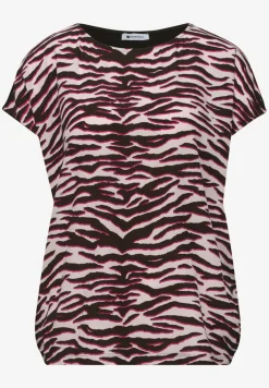 Shirt met hangende schouder en print