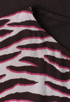 Shirt met hangende schouder en print