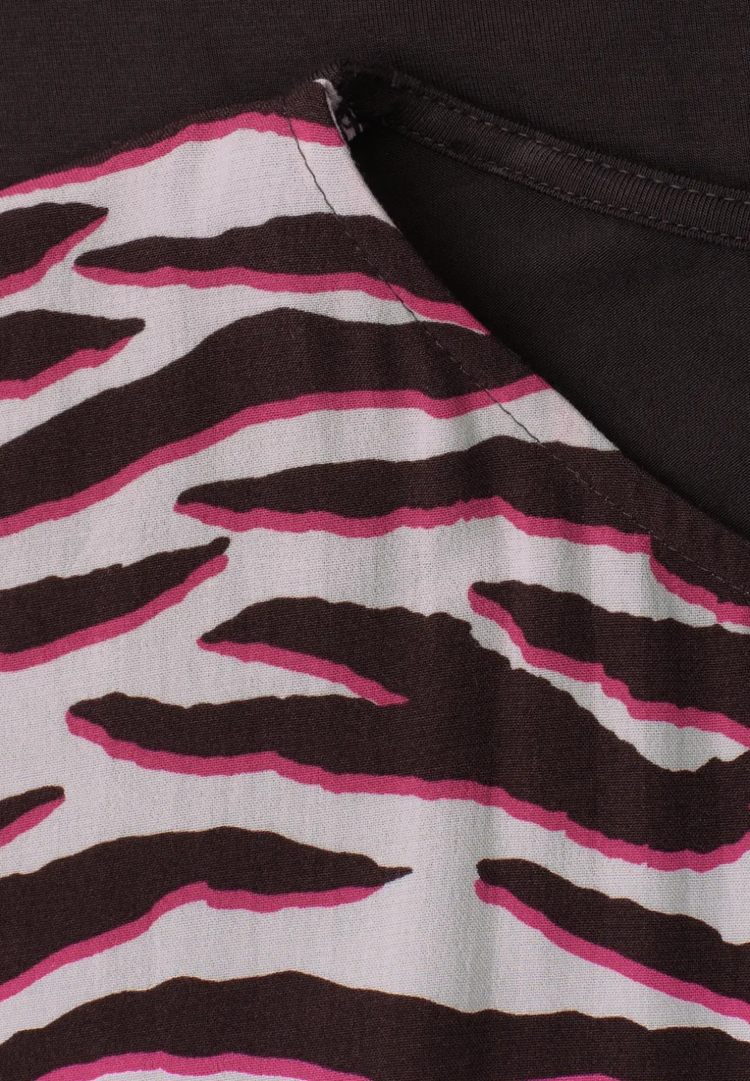 Shirt met hangende schouder en print