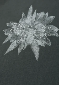 Shirt met hangende schouder en artwork