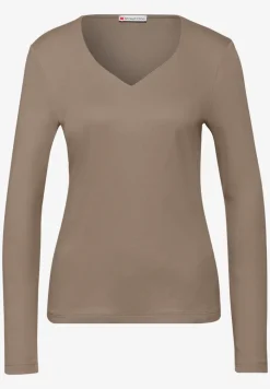 Shirt met hartvormige halslijn