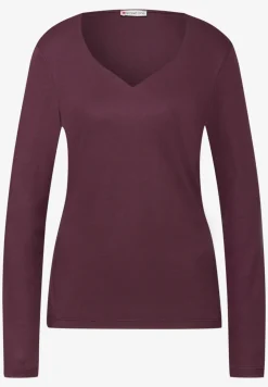 Shirt met hartvormige halslijn
