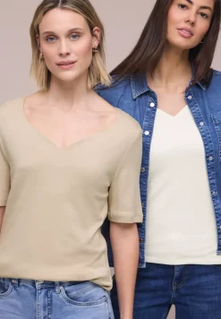 Shirt met hartvormige halslijn in een pak van 2