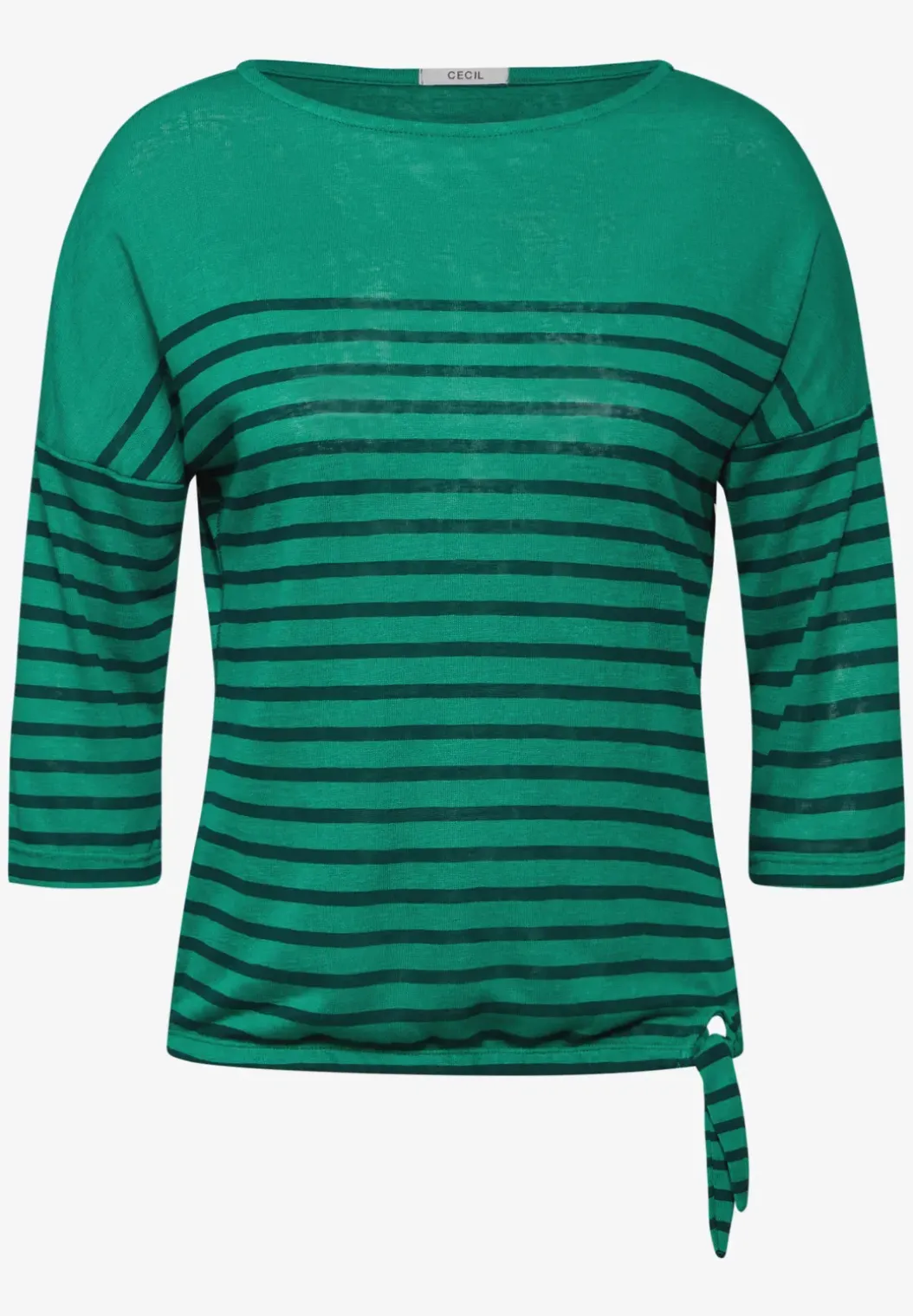 Shirt met knoop in de zoom