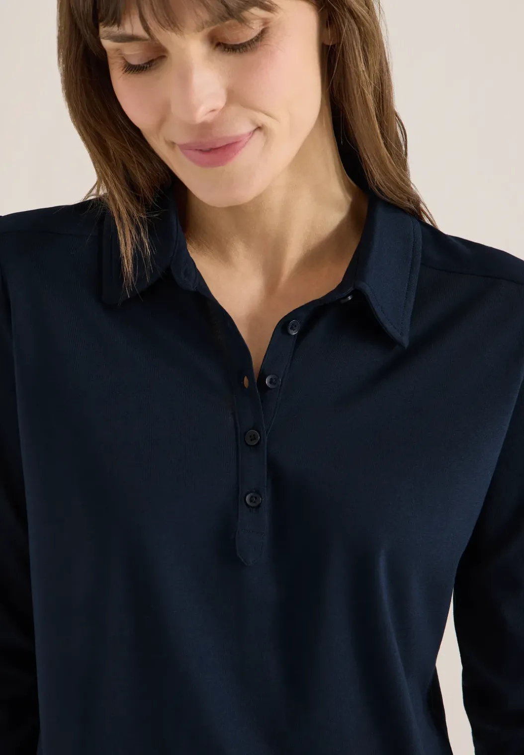 Shirt met knoopdetail