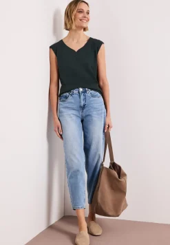 Shirt met knoopdetail