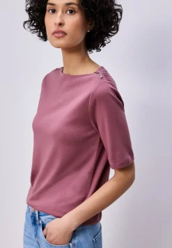 Shirt met knoopdetail