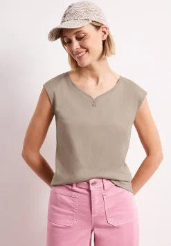 Shirt met knoopdetail