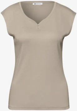 Shirt met knoopdetail