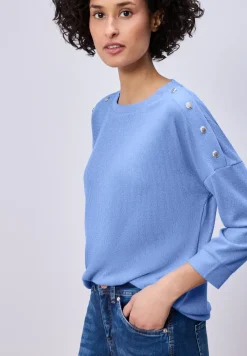 Shirt met knoopdetail