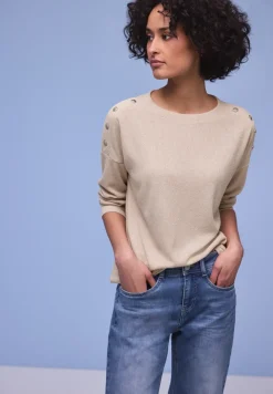 Shirt met knoopdetail