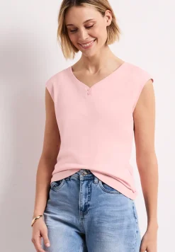 Shirt met knoopdetail