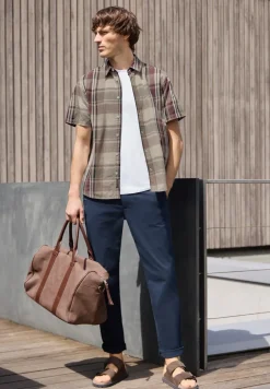 Shirt met korte mouwen en geruit patroon