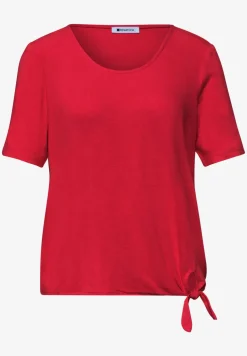 Shirt met korte mouwen en knoopdetail