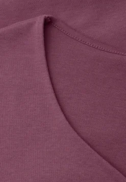 Shirt met korte mouwen en hartvormige halslijn